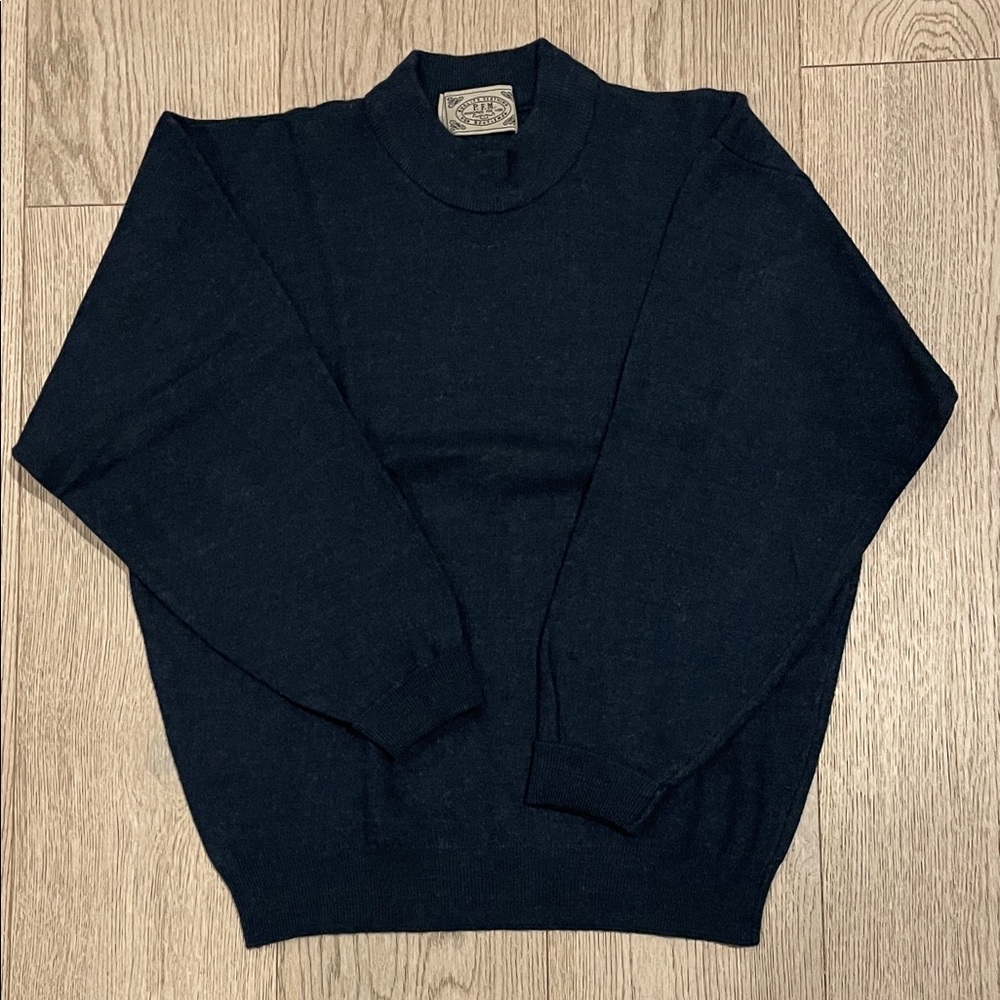 Classic Black Men's Crew Merino Sweater